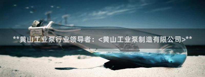 v彩神88iii：**黄山工业泵行业领导者：<黄山工业泵制造有限公司>**