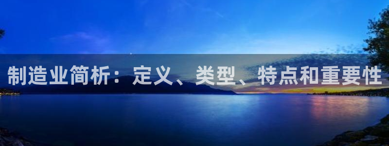 彩神v违法么：制造业简析：定义、类型、特点和重要性