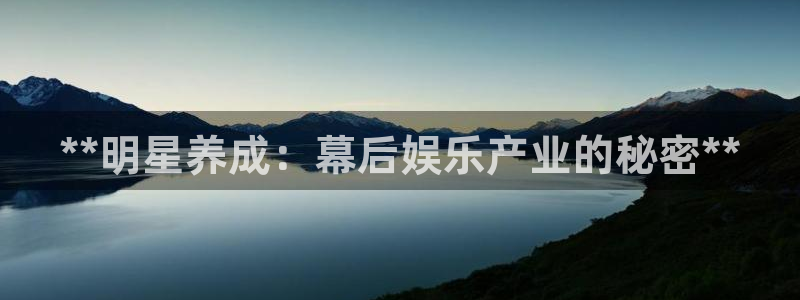 彩神是正规平台吗是真的吗：**明星养成：幕后娱乐产业的秘密**