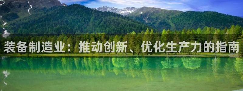 彩神天下专家专栏：装备制造业：推动创新、优化生产力的指南