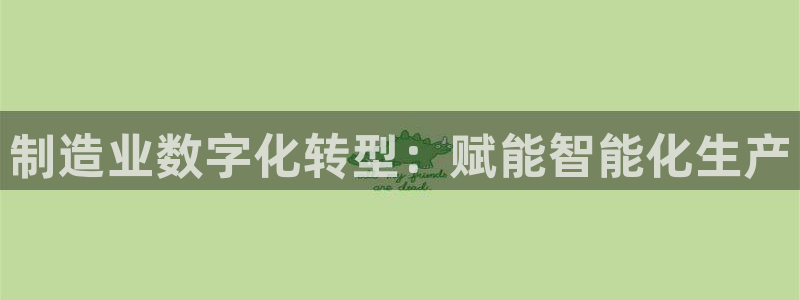 彩神vl购彩大厅：制造业数字化转型：赋能智能化生产