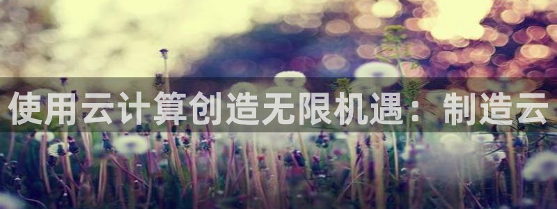 彩神v8手机客户端：使用云计算创造无限机遇：制造云