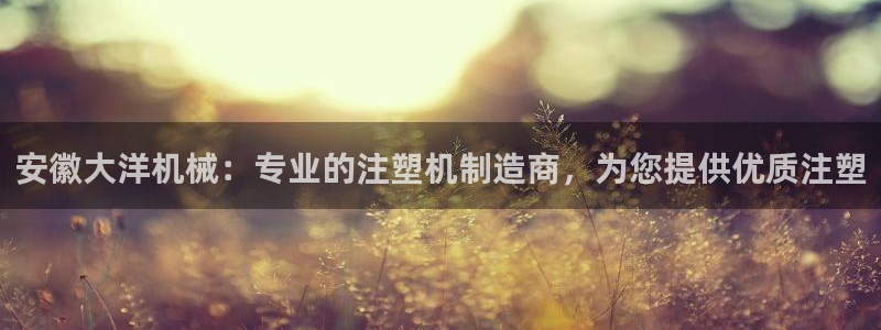 彩神V集团有限公司：安徽大洋机械：专业的注塑机制造商，为您提供优质注塑