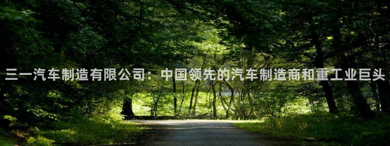 彩神平台注册登录：三一汽车制造有限公司：中国领先的汽车制造商和重工业巨头