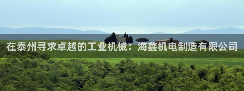 彩神vll首页：在泰州寻求卓越的工业机械：海鑫机电制造有限公司