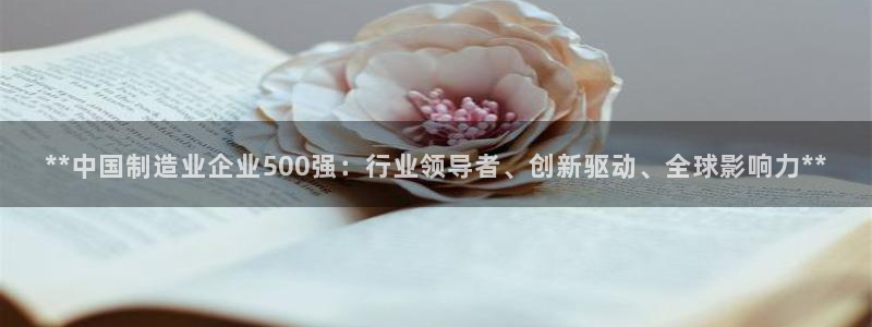 彩神盈利图片：**中国制造业企业500强：行业领导者、创新驱动、全球影响力**