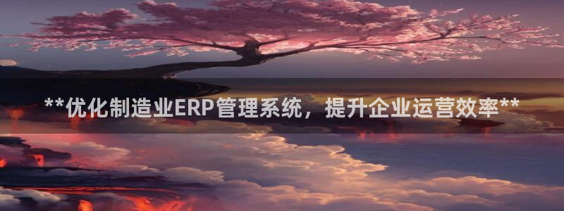 彩神viii是正规平台吗?：**优化制造业ERP管理系统，提升企业运营效率**