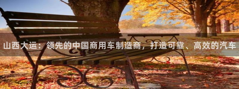 下载彩神乐发V1：山西大运：领先的中国商用车制造商，打造可靠、高效的汽车