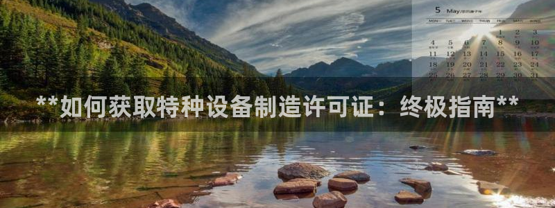 彩神大发cp：**如何获取特种设备制造许可证：终极指南**