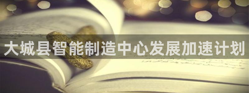 彩神是什么平台：大城县智能制造中心发展加速计划