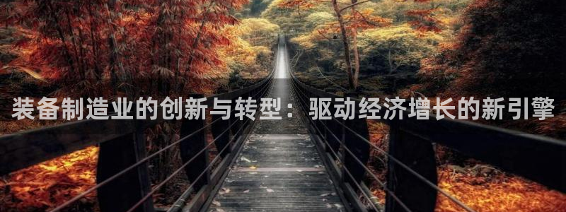 所有彩神购买首页中心：装备制造业的创新与转型：驱动经济增长的新引擎