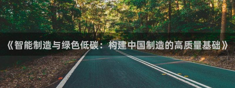 彩神vll趣投彩：《智能制造与绿色低碳：构建中国制造的高质量基础》