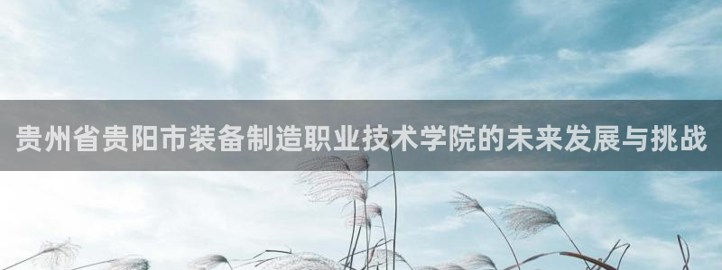 彩神购彩-购彩大厅入口计划群：贵州省贵阳市装备制造职业技术学院的未来发展与挑战