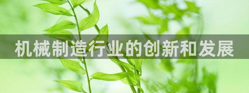 彩神盈利图片：机械制造行业的创新和发展